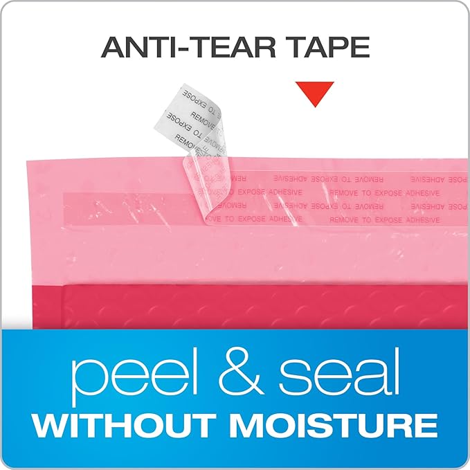 Quality Park Bubble Mailers, 8.25 x 11 Shipping Envelopes, Water Resistant Red - Image 4