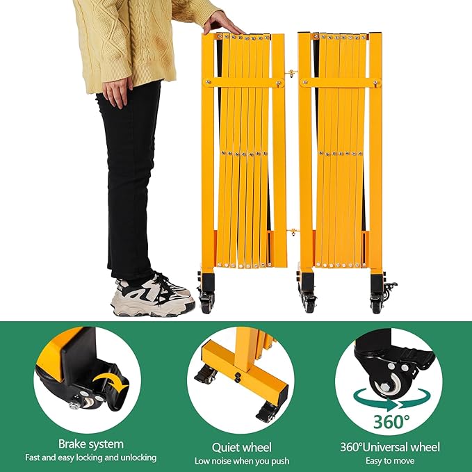 16FT Industrial Expandable Barricade Folding Security Gate - Image 2