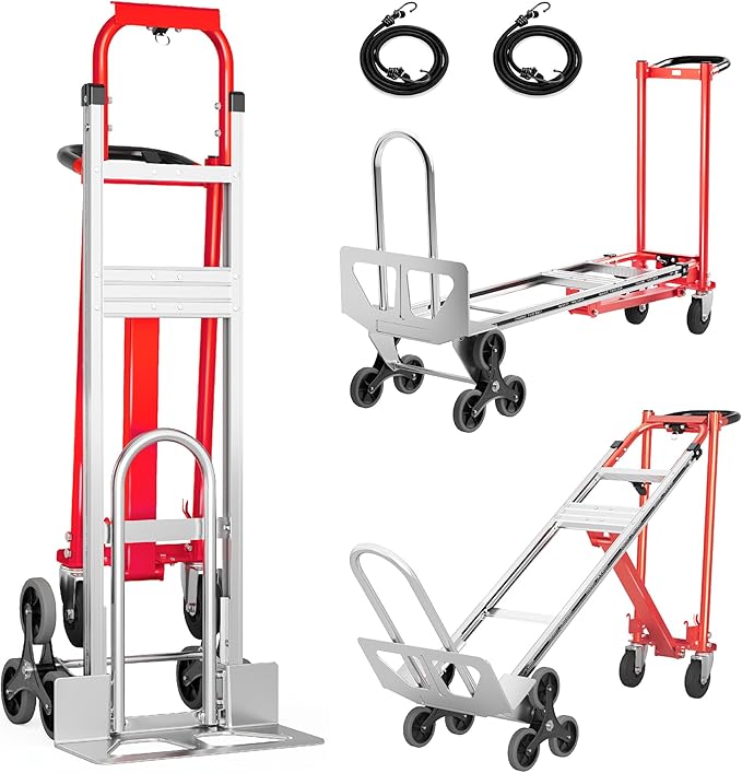 Convertible Hand Truck -1, 000 lb Heavy-Duty Aluminum & Steel Dolly, 3-in-1 Mode by Unknown