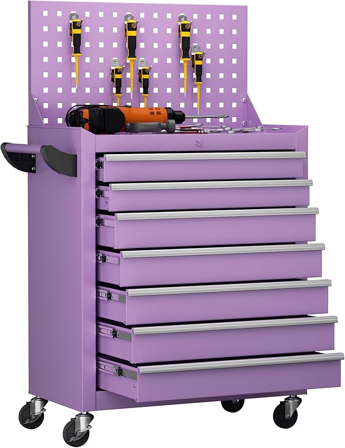Greenvelly 7-Drawer Metal Tool Chest, Rolling Tool Chest by Greenvelly
