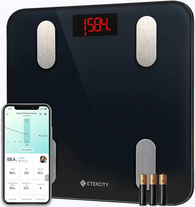 Etekcity Smart Scale for Body Weight, Digital Bathroom Weighing Machine Fat by Etekcity