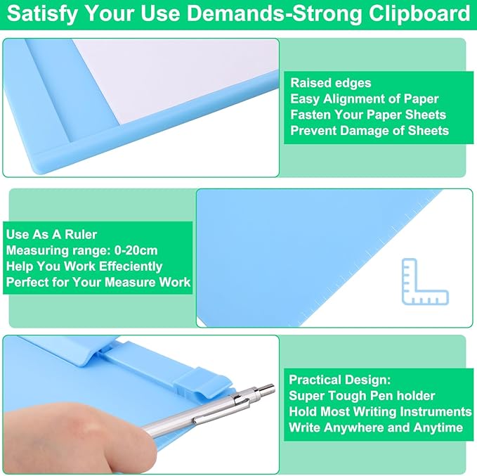 1 PCS A4 Size Clipboards, Plastic Clipboard, 8.5x11 Clipboard - Image 4
