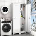 LUCYPAL Broom Closet Storage Cabinet, Slim Utility Closet Cabinet by HomeOfficeFurniture