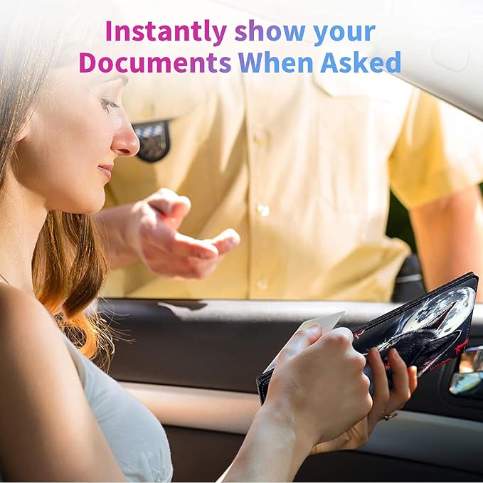 Car Registration and Insurance Holder, Leather Insurance License and - Image 2