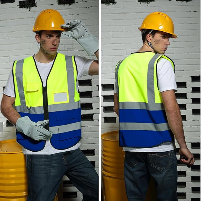BeautyWill Custom Safety Vest Logo Class 2 High Visibility Reflevtive Vest - Image 5