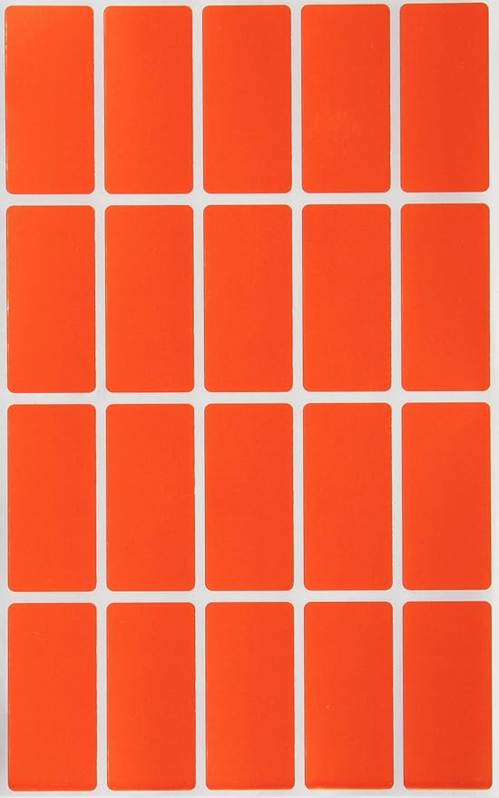Royal Green Rectangle Shape Sticker Cable Labels 1.57 inch x 0.75 inch Orange by RoyalGreen