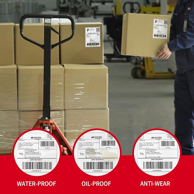 Misofuki 4x6 1 Stack 1000 Labels Fanfold Direct Thermal Shipping Labels - Image 8