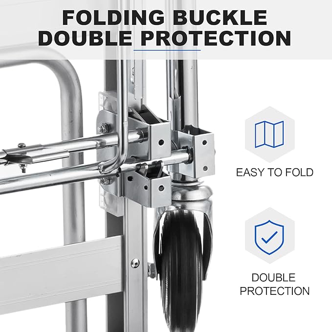 3in1 Aluminum Hand Truck, Convertible Hand Truck Dolly Large Size 1000 lb - Image 6