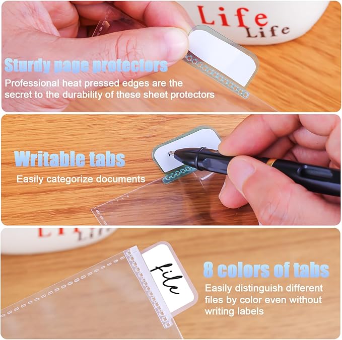 HABGP 24Pcs/3 Set Clear Sheet Protectors - Image 3