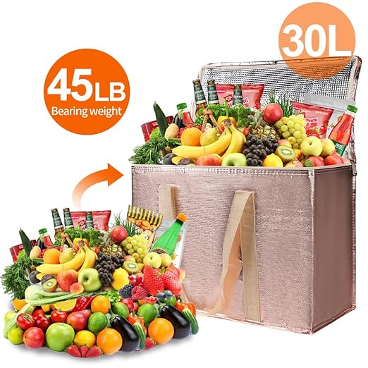 Bodaon 3-Pack Insulated Reusable Grocery Shopping Bag, X-Large Frozen Food Cold - Image 4
