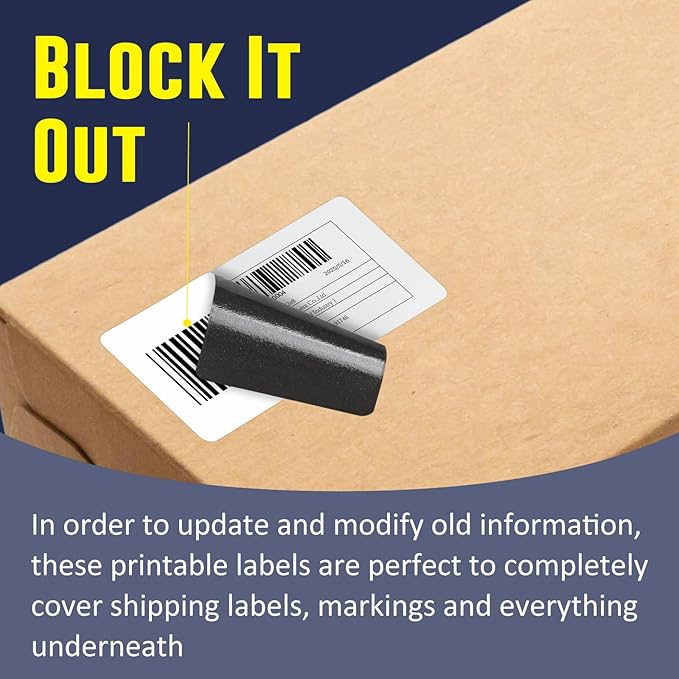 L LIKED 2" x 1" Direct Thermal Labels, Permanent Adhesive Barcode Adress Labels - Image 3