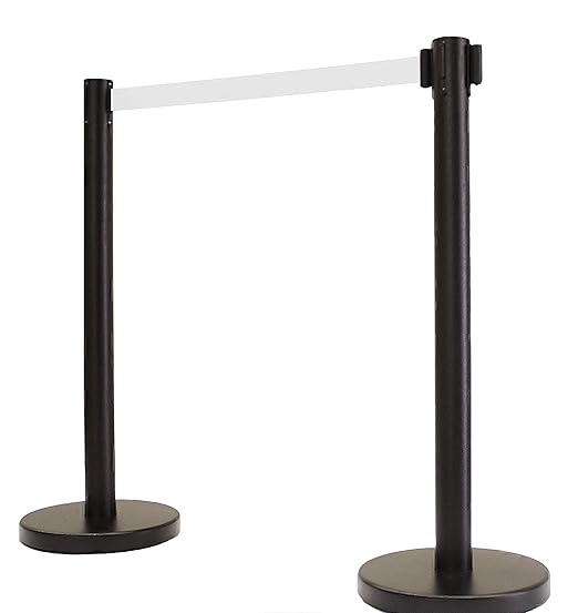 VIP Crowd Control Retractable Belt Stanchion Queue Safety Barrier Set - Image 4