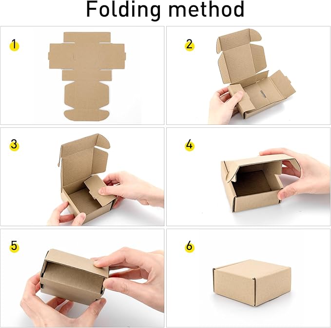 Ellbest 20pcs Mini Packing Boxes, Kraft Paper Boxes, 1.5 mm Thick - Image 5