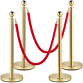 VEVOR Stanchions and Velvet Ropes 4Pcs, Solid Base by VEVOR