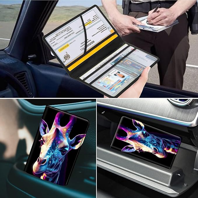 Car Registration and Insurance Holder, Leather Car Glove Box Organizer - Image 7