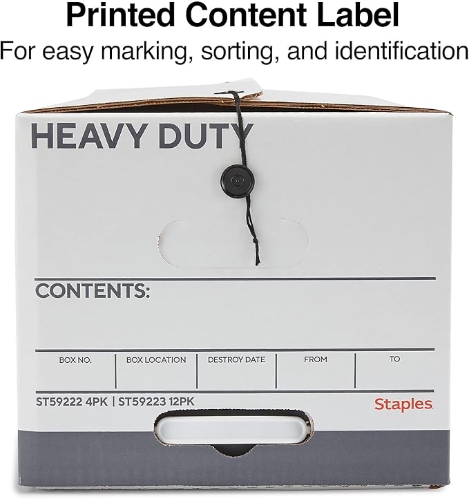 STAPLES Storage & Filing Box, Heavy-Duty - Image 5