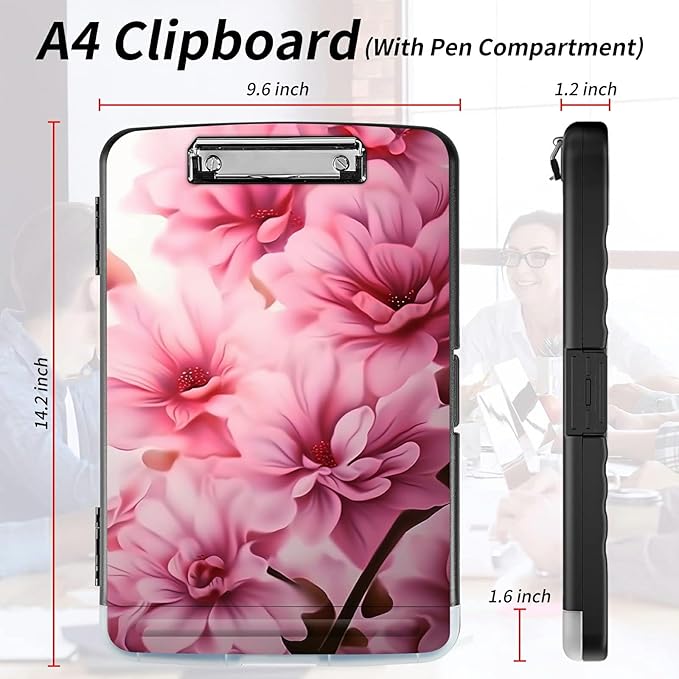 File Clipboard Storage with Pen Holder High Capacity Plastic Nursing Clipboards - Image 2