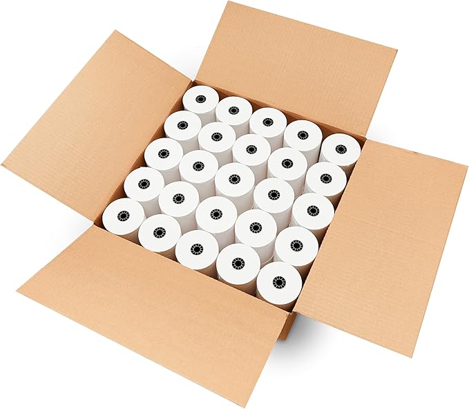 3" x 165' 1-Ply Bond Receipt Paper POS Cash Register Point of Service Printer by ShopSmartOnline