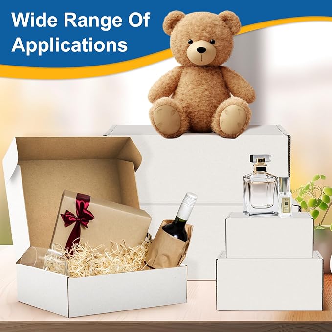 Famagic Small Packaging Boxes 25 Pack 7x5x2 Inches- White Cardboard Shipping - Image 6