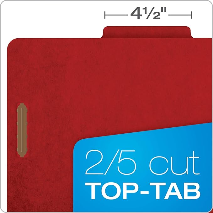 Pendaflex Pressboard Classification File Folders, 3 Dividers, 2/5 Tab Cut - Image 5