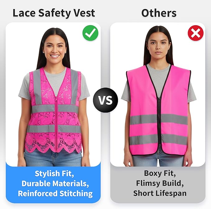 Lace-Mesh Safety Vest for Women & Men - Image 6