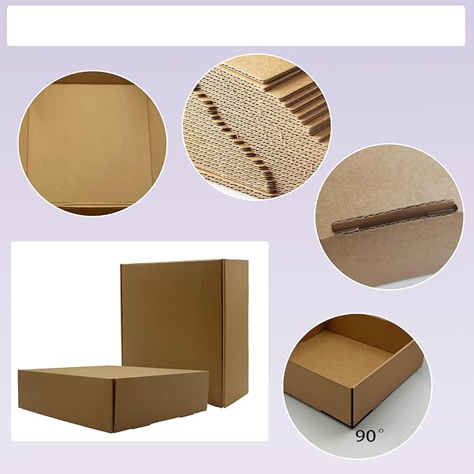 11x10x3 Inches Shipping Boxes Set of 25，Brown Cardboard Boxes Recyclable - Image 2