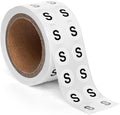 1000pcs Letter S Stickers, 0.5" Letter Sticker Dot Labels by SutterSigns