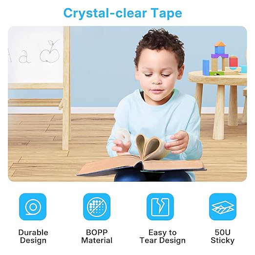 OWLKELA 30 Rolls Transparent Tape Refills, All-Purpose Transparent Glossy Tape - Image 3