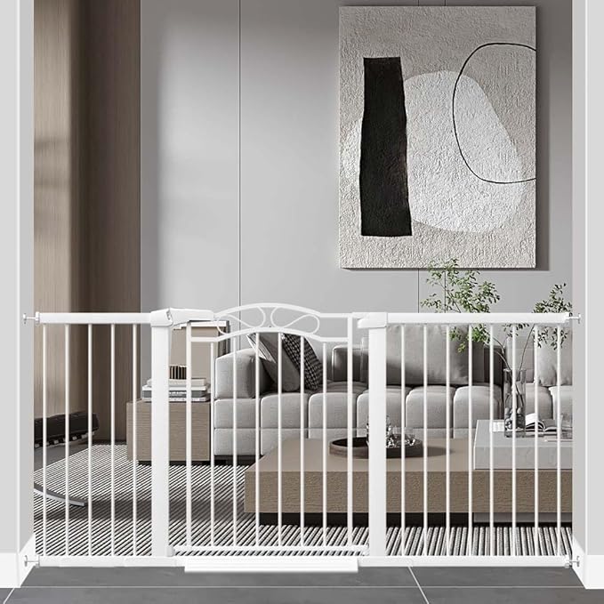 Fairy Baby 65.4"-68.1" Extra Wide Press Mounted Baby Gate Indoor by FairyBaby