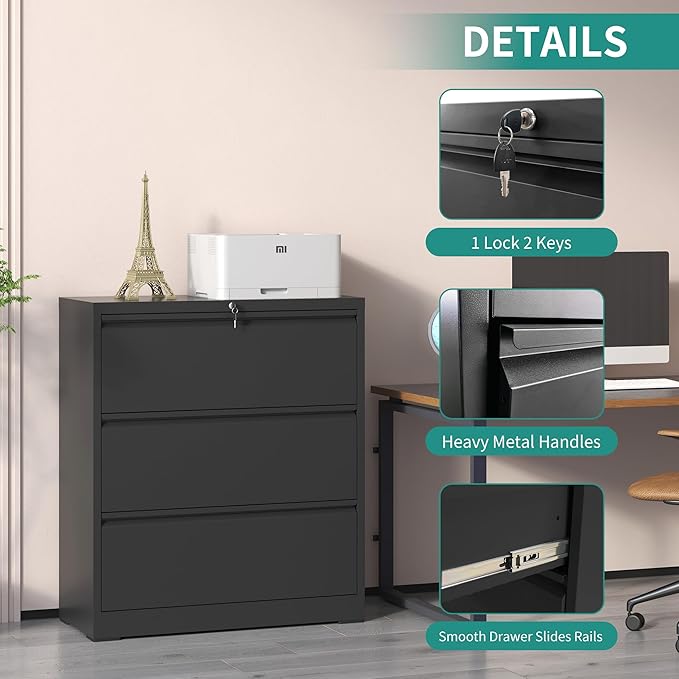 3 Drawer Lateral File Cabinet - Image 4