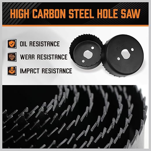 HORUSDY Hole Saw Set 24PCS Hole Saw Kit, Hole Saw Drill Bit Kit, 3/4"-6" 17PCS - Image 5