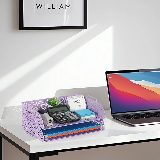 EasyPAG Paper Organizer for Desk 2 Tier Stackable Paper Tray for A4 Legal Size - Image 7