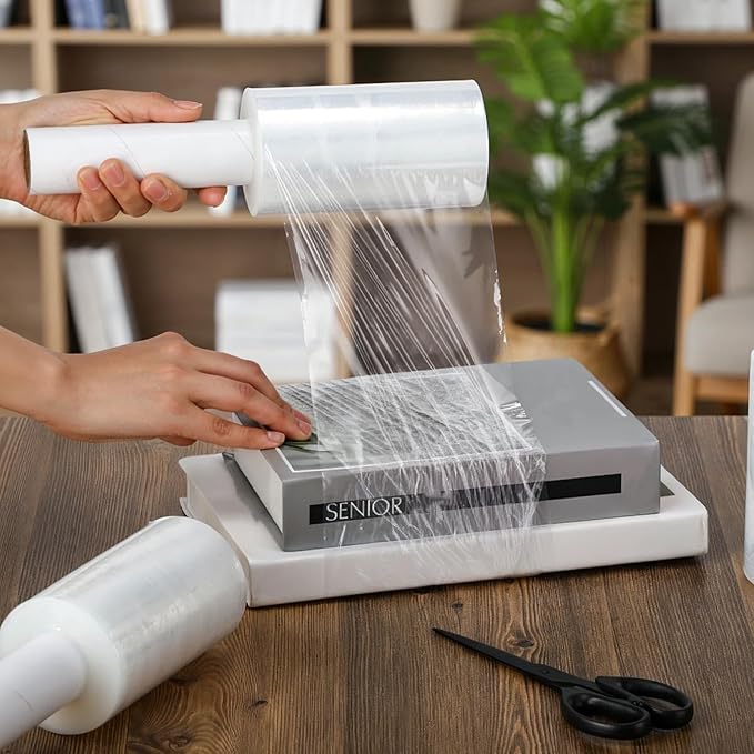 Frienda 12 Pcs 5 Inch Plastic Stretch Wrap Film Roll 500ft Clear Mini Moving - Image 6