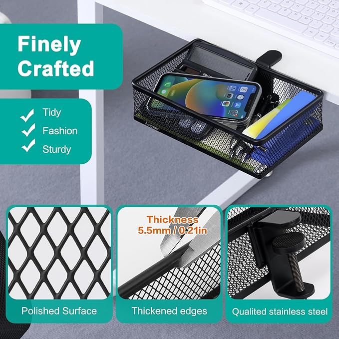 Clip-on Drawer organizers, desk organizer, can be clipped around the table to - Image 5