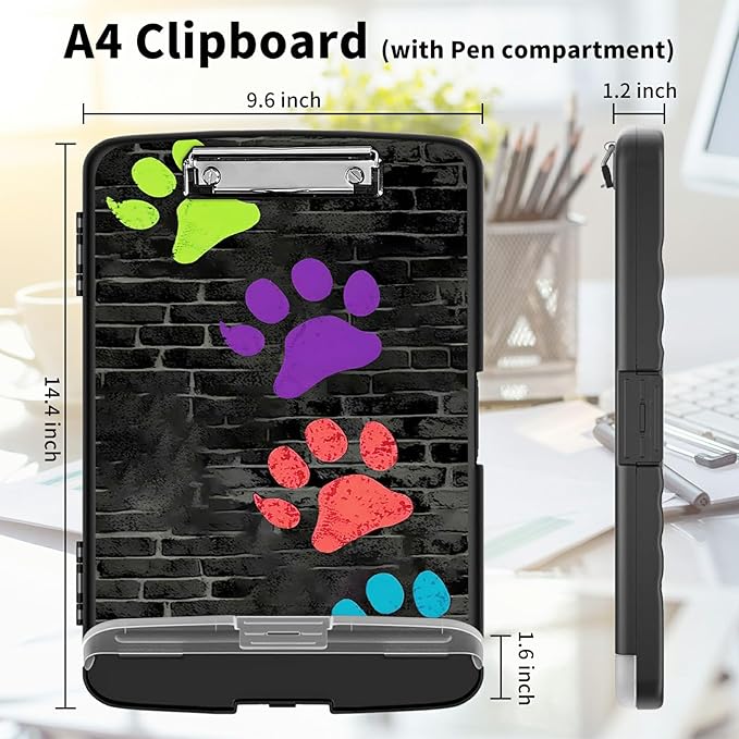 Clipboard with Storage High Capacity Plastic Nursing Clipboards with Pen Holder - Image 2