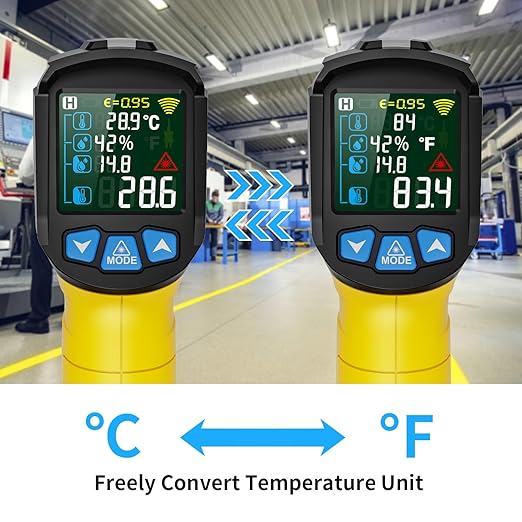 MESTEK Infrared Thermometer Gun, Non-Contact Digital Laser Thermometer - Image 7