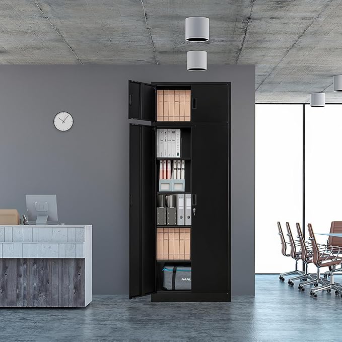 Metal Storage Cabinet, 87 Inch Tall Metal Storage Cabinet - Image 5