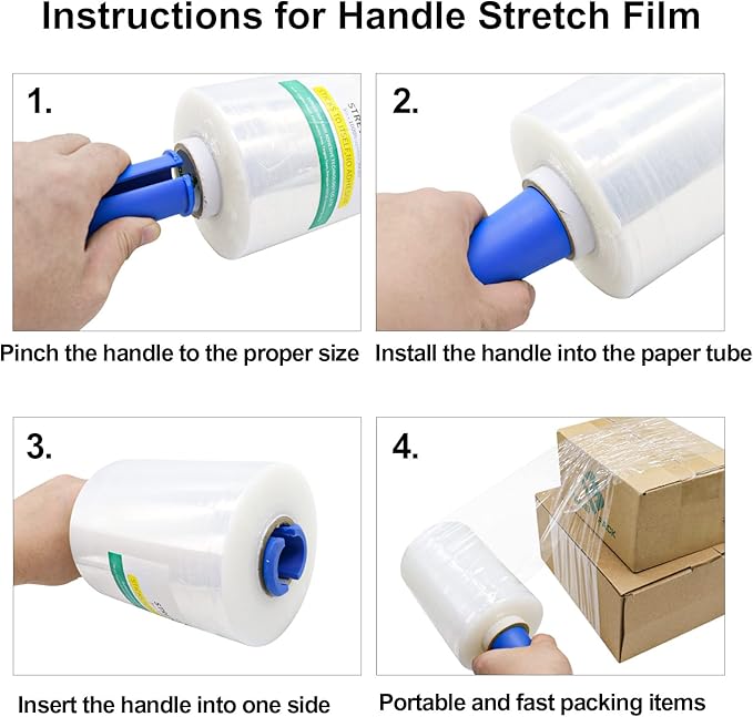 BOMEI PACK Clear Industrial Stretch Wrap Film 5" x 1000ft 2 Pack - Image 5