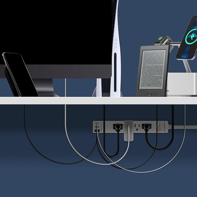 LIDER Surge Protected Outlet Extender, 4-Outlet Power Strip, 21W USB Type-A - Image 9