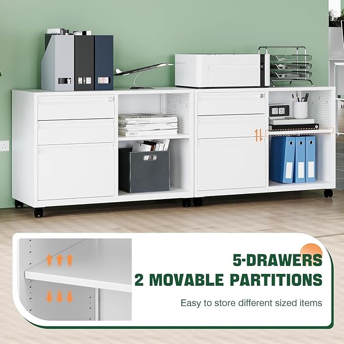 Letaya Mobile 3 Drawer File Cabinet - Image 4