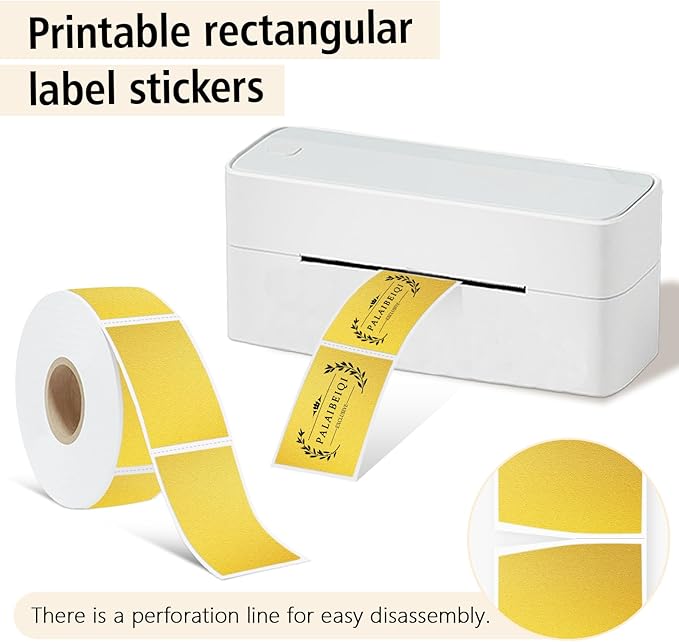 1x2 inch Blank Removable Freezer Labels Printable Rectangle Stickers 500PCS - Image 2