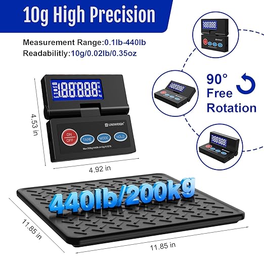 440lb Postal Scale, 10g Accuracy Digital Shipping Scale - Image 2