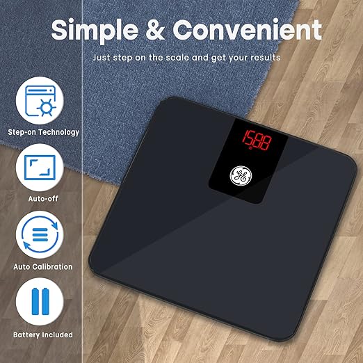GE Digital Bathroom Scale for Weight, Smart Bluetooth Body Weight and BMI - Image 3