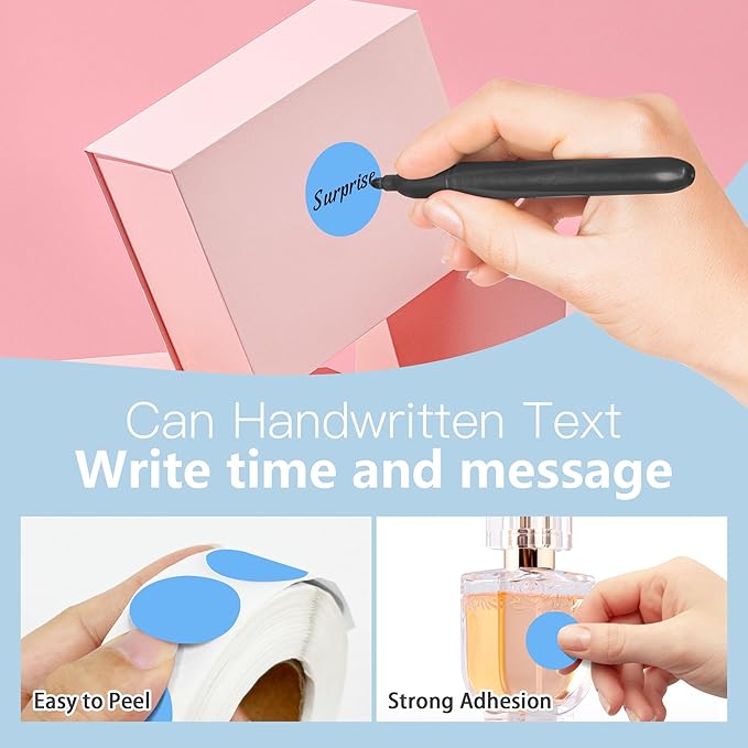 1 Inch Round Color Coding Labels, 1000 Dots Per Roll Sky Blue Color Coded Dot - Image 4
