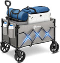 Sekey Wagon Cart with Wheels with 220LBS Capacity, Heavy Duty Wagon Carts by Sekey
