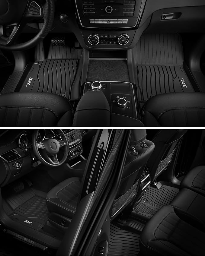 3W Floor Mats Fit for Benz GLE 2016-2019, TPE All Weather Custom Fit Floor - Image 3