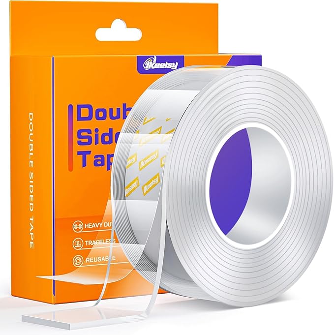 Upgraded Double Sided Tape Heavy Duty, Extra Large Nano Double Sided Adhesive by IKeelsy