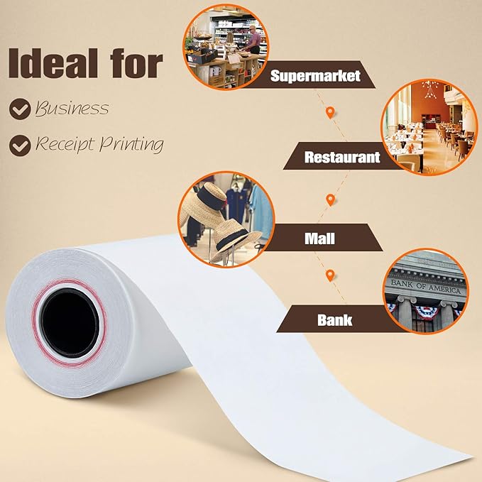 2 1/4" x 50' Thermal Paper, POS Receipt Paper - Image 6