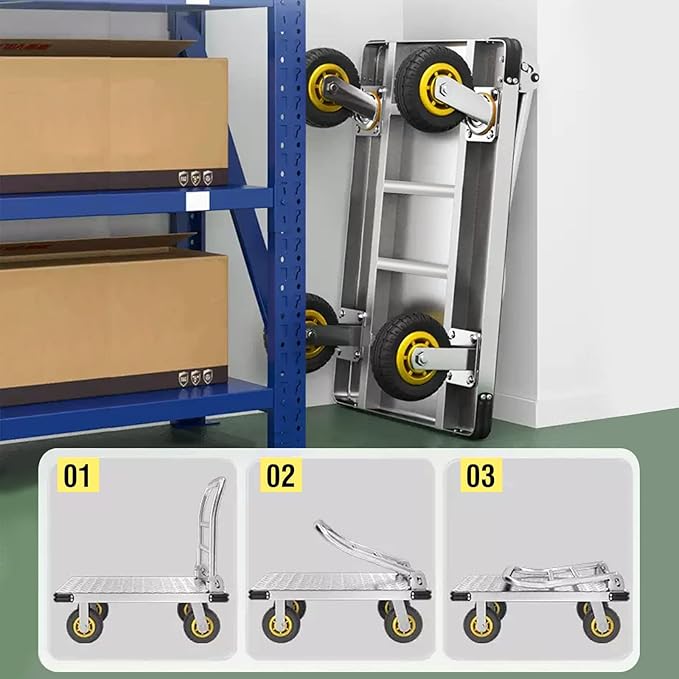Platform Truck Heavy Duty Push Cart Dolly - Image 7