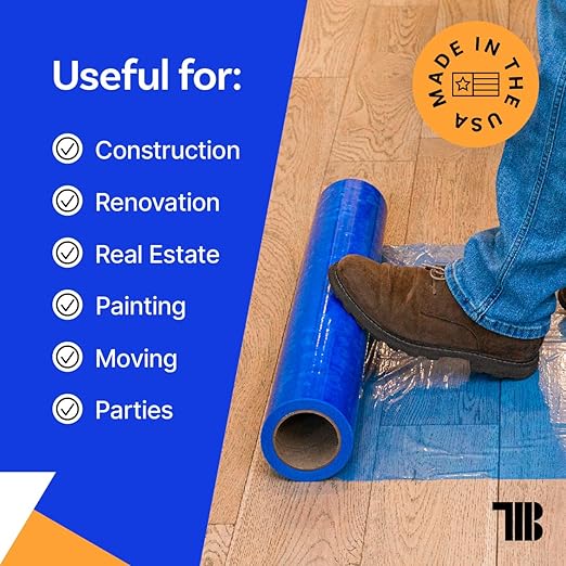 Floor Protection Film, 24 inch x 200' roll, Made in USA, Temporary Covering - Image 5